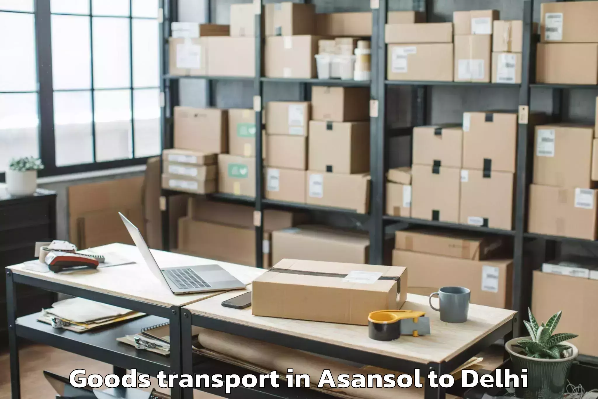 Trusted Asansol to Delhi Technological University Goods Transport